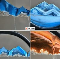 Creative 3D Moving Sand Art Hourglass Flowing Quicksand, Deep Sea, Sandscape Mountain Painting Office Home Decor Gift_img_2