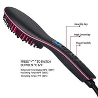 Simply Straight Ceramic Hair Straightening Brush – Ionic Hot Comb with Adjustable Temperature_img_1