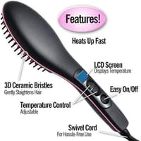 Simply Straight Ceramic Hair Straightening Brush – Ionic Hot Comb with Adjustable Temperature_img_6