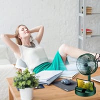 Portable Foldable USB Desk Fan – 3-Speed, Rechargeable, Quiet Cooling for Home & Travel_img_7