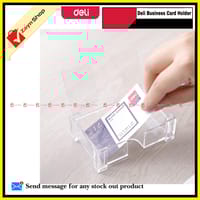 Deli Business visiting Card Holder /Card Box- Transparent 1 pcs_img_0