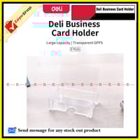 Deli Business visiting Card Holder /Card Box- Transparent 1 pcs_img_2