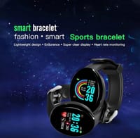 D18 Smart Watch Heart Rate Monitor Men's Women's Smartwatch Round Fitness Digital ..._img_1