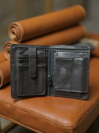 Black Chocolate Premium 100% Genuine Cow Leather Wallet_img_3