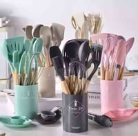 12 pieces of silicone kitchen cookware utensils_img_0