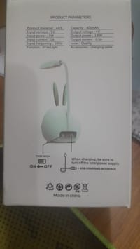 Rehenbsem Cute Bunny Desk Lamp, Portable LED Desk Lamps with Night Light,Rabbit Foldable USB Rechargeable Reading Light for Children Boys Girls Study'_img_3