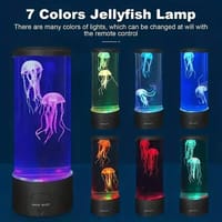 Jellyfish Lava Lamp,7 Dynamic Color Changing Settings, Soft Night Light, Realistic Jellyfish Design for a Relaxing Ambiance_img_1