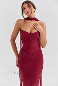 Hallie Corset Mesh Halter Top_img_1