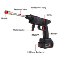 🔥💥 Portable Car Wash Washer Gun Cordless High Pressure Car Washer Spray Rechargeable 2 Type Wash Gun_img_2