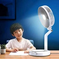 USB Rechargeable Folding Fan With LED Light_img_1