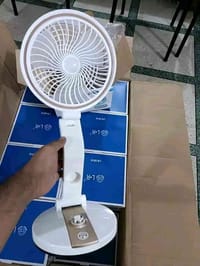 USB Rechargeable Folding Fan With LED Light_img_2