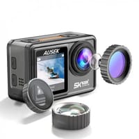 Ausek AT-S81TR Waterproof Dual Display 5K Action Camera With Filter_img_1