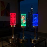 Flower Table Small Lamp, LED Dimmable Desk Lamp for Night Stand_img_2