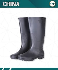 ১ জোড়া পিভিসি সেফটি বুট লম্বা ওয়াটার প্রুফ গামবুট_img_0