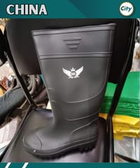 ১ জোড়া পিভিসি সেফটি বুট লম্বা ওয়াটার প্রুফ গামবুট_img_4