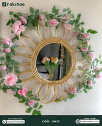 Rattan Mirror (RM02)+ Rose Vine_img_4
