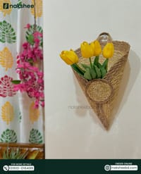 V Shape Planter (With 5pcs Yellow Tulips)_img_2