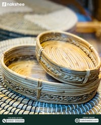 বেতের ২ পিসের ওভাল ট্রে সেট_img_1