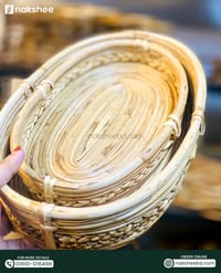 বেতের ২ পিসের ওভাল ট্রে সেট_img_2