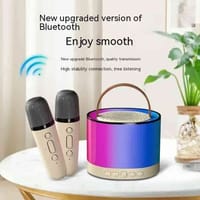 ✅🥰K52 Wireless Portable Speaker With Microphone K52 Karaoke Speaker with 1-2 Microphone RGB Portable Music Player Karaoke Machine Update ^ Version of K12 Karaoke Speaker মাইক্রোফোন বক্স ✅🥰_img_2