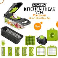 GearUP VC14 Premium 14-in-1 Vegetable and Fruits Multifuction Cutting Slicer Kitchen Tools_img_0