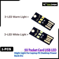 Night Lamp Mini Pocket Card USB Power LED Keychain | 0.5W USB LED Bulb for Laptop, PC, and Power Bank_img_0