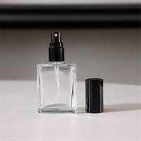 Empty Perfume Atomizer Refillable Spry Bottle 15ml Square Shape Transparent Glass 1 pcs Random color cap_img_4