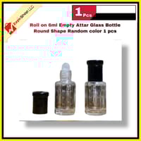 Empty Roll on Glass Attar bottle 6ml Round Shape Random color 1 pcs_img_0