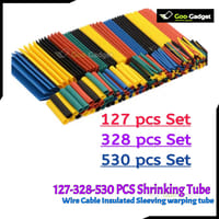 127/328/530pcs Assorted Heat Shrink Tube Kit | Polyolefin Insulation Sleeving 2:1 for Wires & Cables_img_0