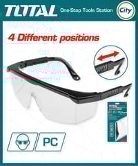 ক্লিয়ার সেফটি চশমা অ্যাডজাস্টএবল ফ্রেম TOTAL TSP342_img_0