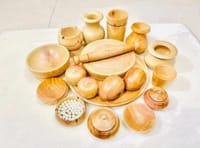 22 pcs Wooden kids toy - Kids cook pot set_img_0