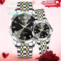 Olevs Stainless Steel fashionable Couple watches_img_1
