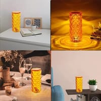 16 Colors Crystal Night Light LED Touch Projection Table Lamp Rose Remote Dimmable USB Romantic Atmosphere Light for Decor Home_img_24