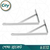১ সেট (২ পিস) ৬x১২ ইঞ্চি শেল্ফ ব্রাকেট স্টেইনলেস স্টিল ওয়াল মাউন্ট শেল্ফ ব্র্যাকেট কর্নার সাপোর্ট_img_1