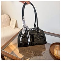 Korean style glossy shoulder bag_img_1