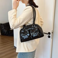 Korean style glossy shoulder bag_img_2