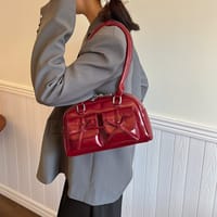 Korean style glossy shoulder bag_img_3