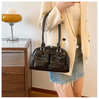 Korean style glossy shoulder bag_img_4