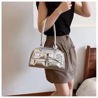Korean style glossy shoulder bag_img_7