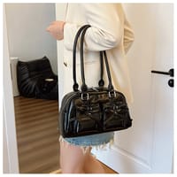 Korean style glossy shoulder bag_img_8