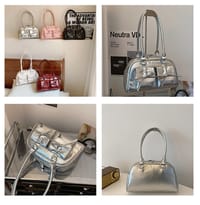 Korean style glossy shoulder bag_img_9