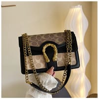 Premium Two compartment with chain Shoulder bag_img_7