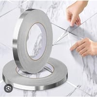 166 Feet (Silver color) Self-Adhesive Waterproof Tile Gap Tape for Floor and Wall Sealing(1 line tiles gap adhesive)_img_0