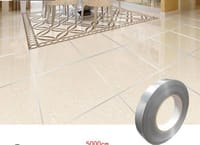 166 Feet (Silver color) Self-Adhesive Waterproof Tile Gap Tape for Floor and Wall Sealing(1 line tiles gap adhesive)_img_1