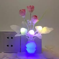 Led Night Light Lamp (Flower Shape, Plug & Play)_img_0