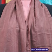 হালকা বাদামি গোলাপি কালার জর্জেট জরি ওড়না - LIGHT BROWN PINK COLOR GEORGETTE JORI ORNA_img_0