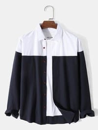 স্পেশাল ডিজাইন শার্ট ব্লাক এন্ড হোয়াইট কম্বাইন্ড (ঈদ কালেকশন ২০২৫)_img_0