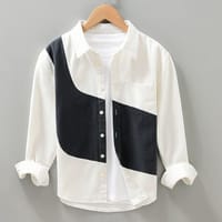 ডিমান্ডিং ডিজাইন শার্ট ব্লাক এন্ড হোয়াইট কম্বাইন্ড (ঈদ কালেকশন ২০২৫)_img_1