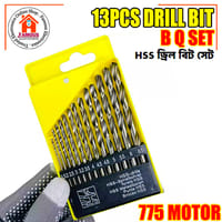 Drill Bit Set 1.5-6.5mm BLACK 13Pcs Set HSS Twist Drill Bit 1/16-1/4 Inch Tool Sets Drill Bit For 775 Motor Wood Work Drill Chuck_img_3