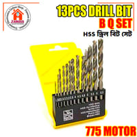 Drill Bit Set 1.5-6.5mm BLACK 13Pcs Set HSS Twist Drill Bit 1/16-1/4 Inch Tool Sets Drill Bit For 775 Motor Wood Work Drill Chuck_img_2